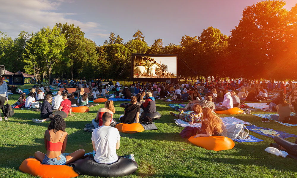 Orange Pop-Up Cinema