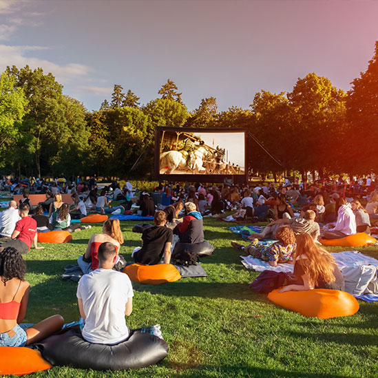 Orange Pop-Up Cinema