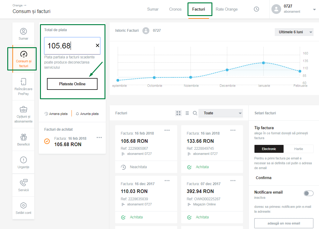 Cum Poti Sa Platesti Factura Orange Online