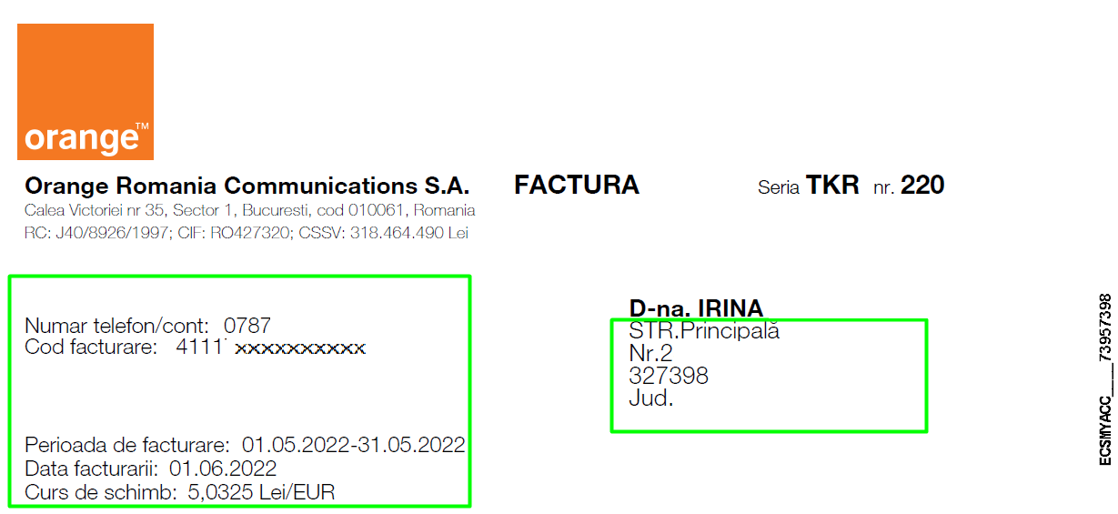 Date de facturare