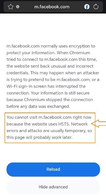 Mesaj pentru paginile securizate HTTPs si HSTS 2